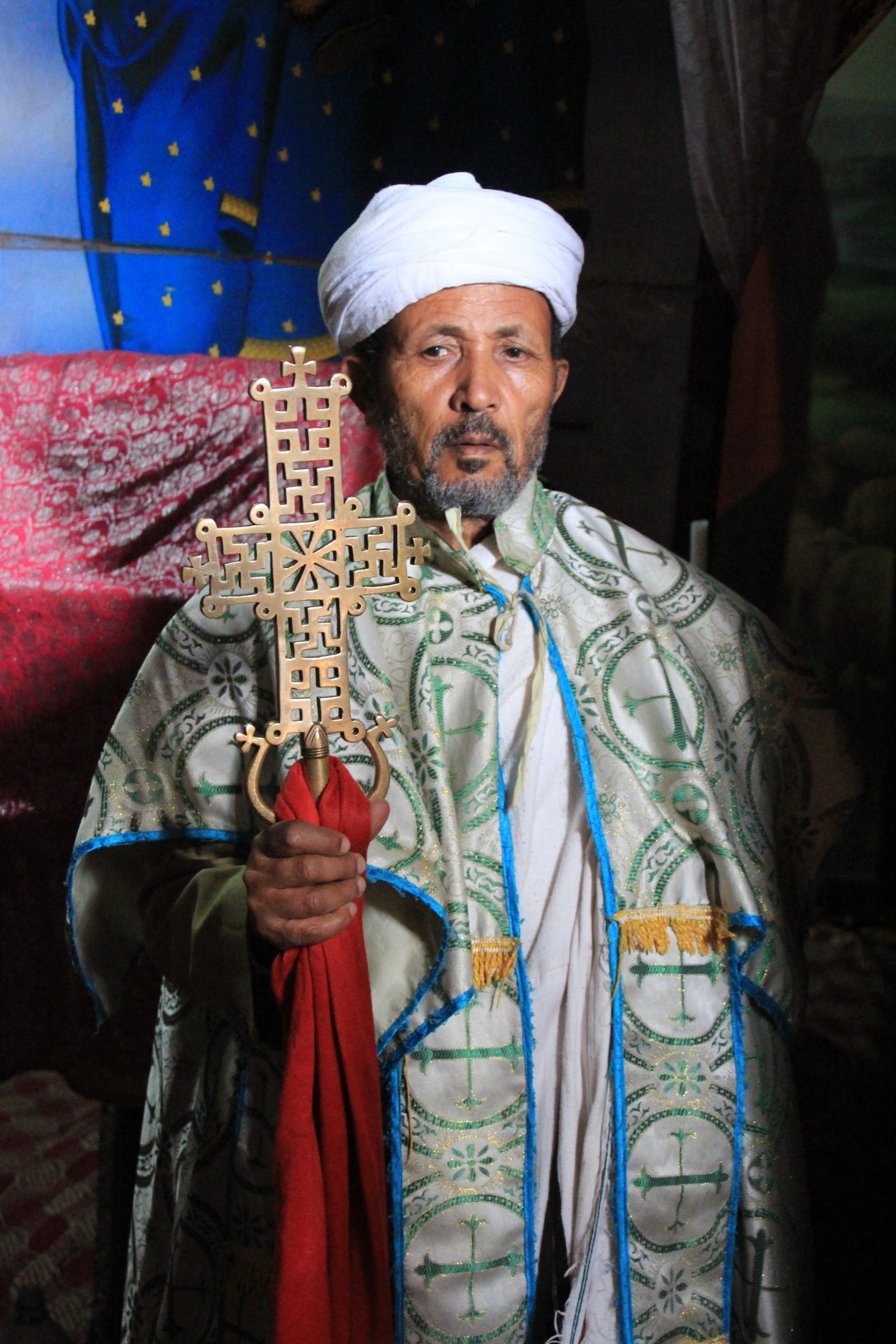 Hand-carved Lalibela Cross